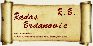 Radoš Brdanović vizit kartica